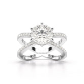 3 CT Lab Diamond Round Brilliant Cut Ring